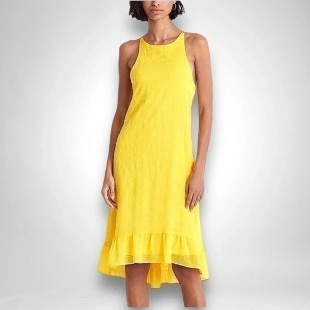 Lauren Ralph Lauren Sunny Yellow High Low Dress